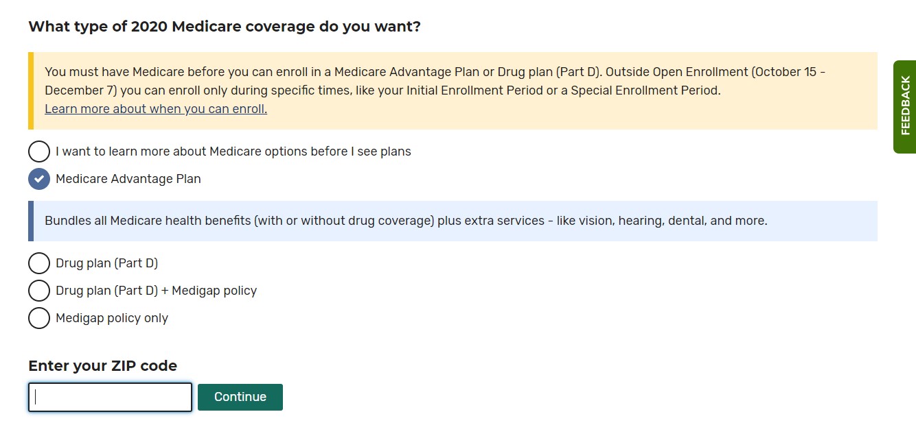 compare medicare advantage plans